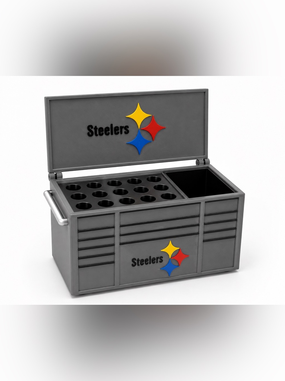 Pittsburgh Steelers Mini Toolbox Pen And Trinket Holder Desk Top Organizer